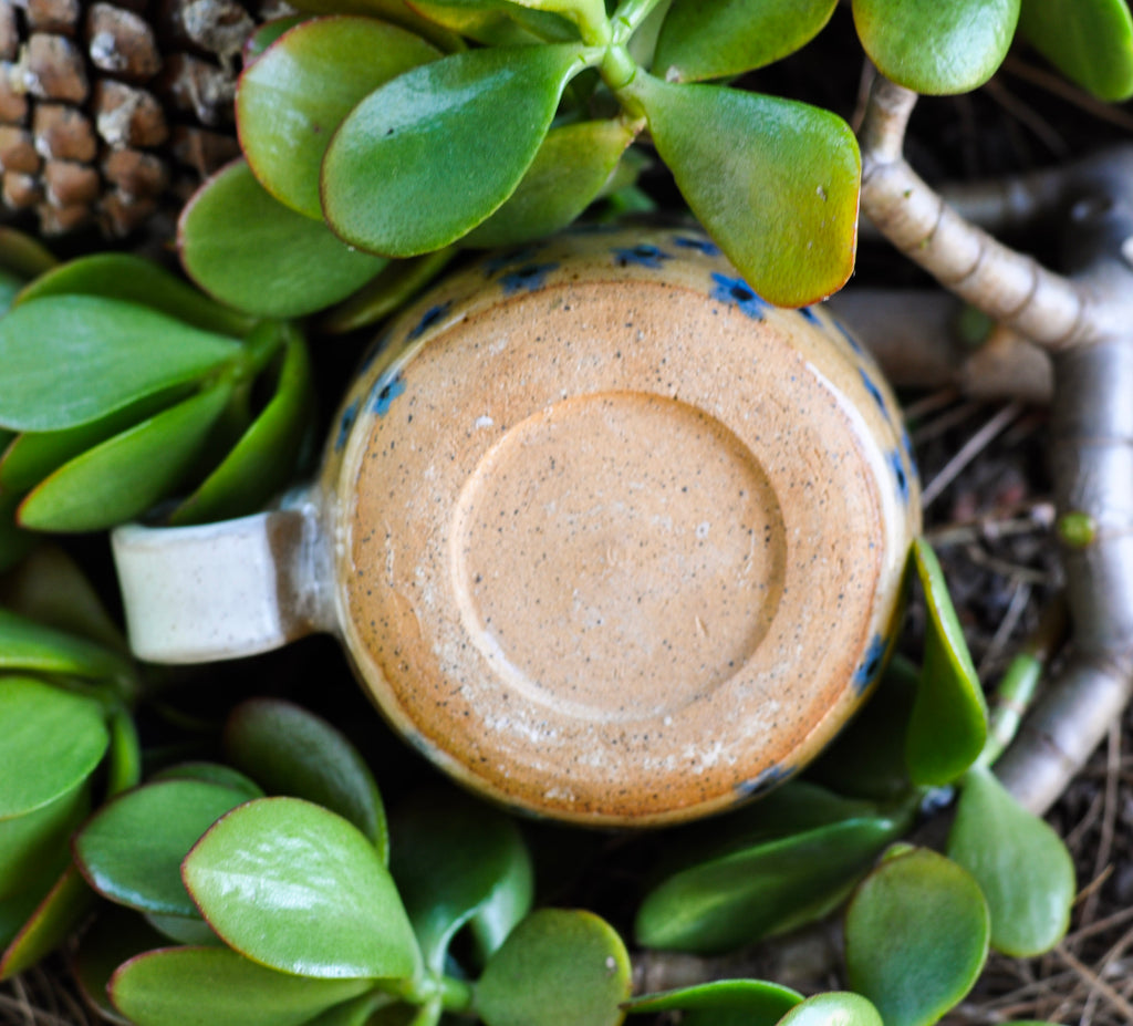Speckled Cobalt Daisy Mug