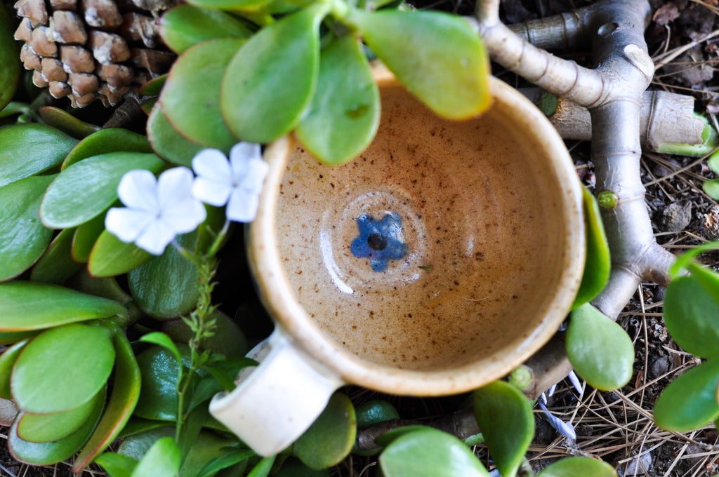 Speckled Cobalt Daisy Mug