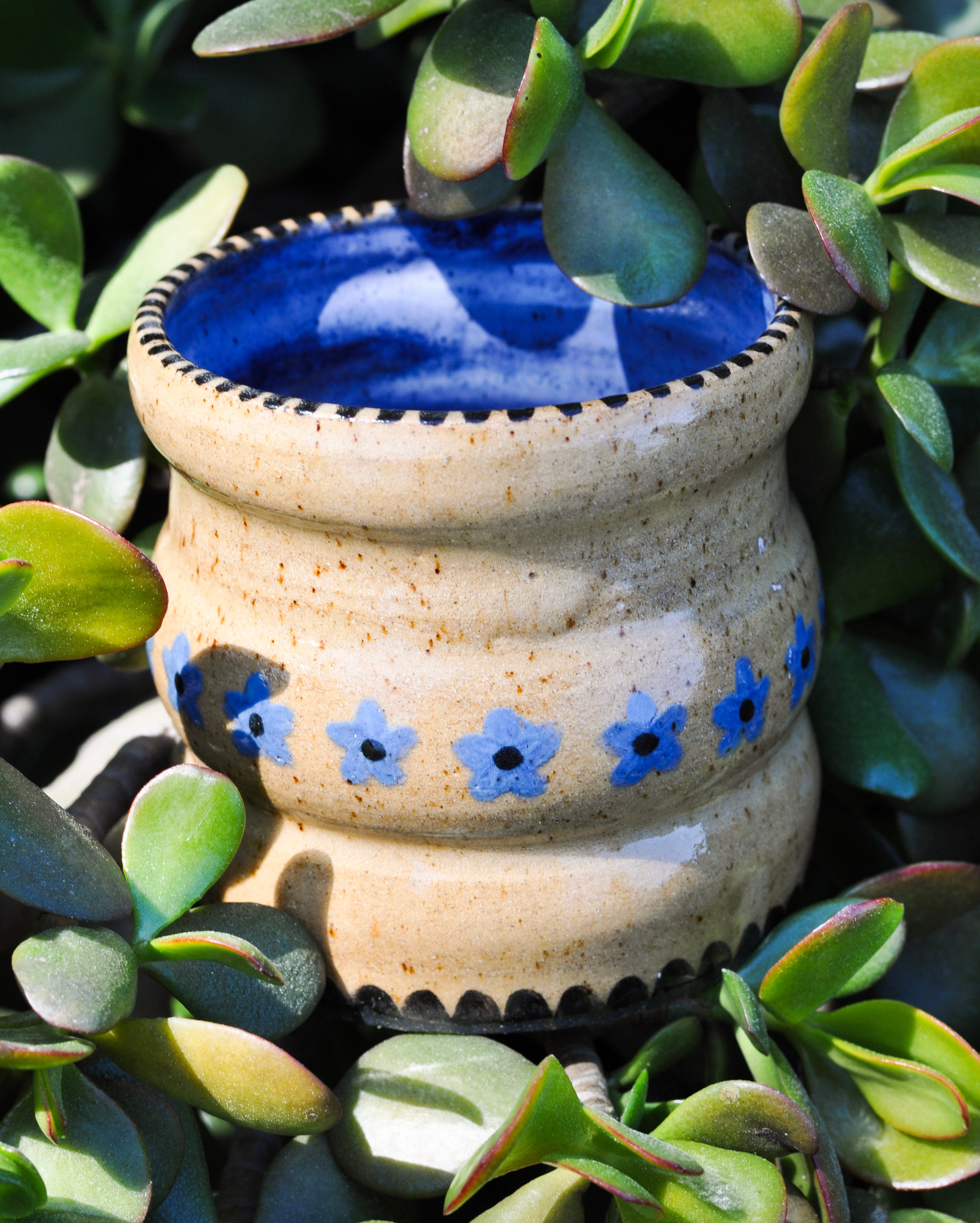 Cobalt Daisy Vessel