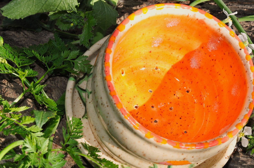 Small Planter with Dish - California Poppy