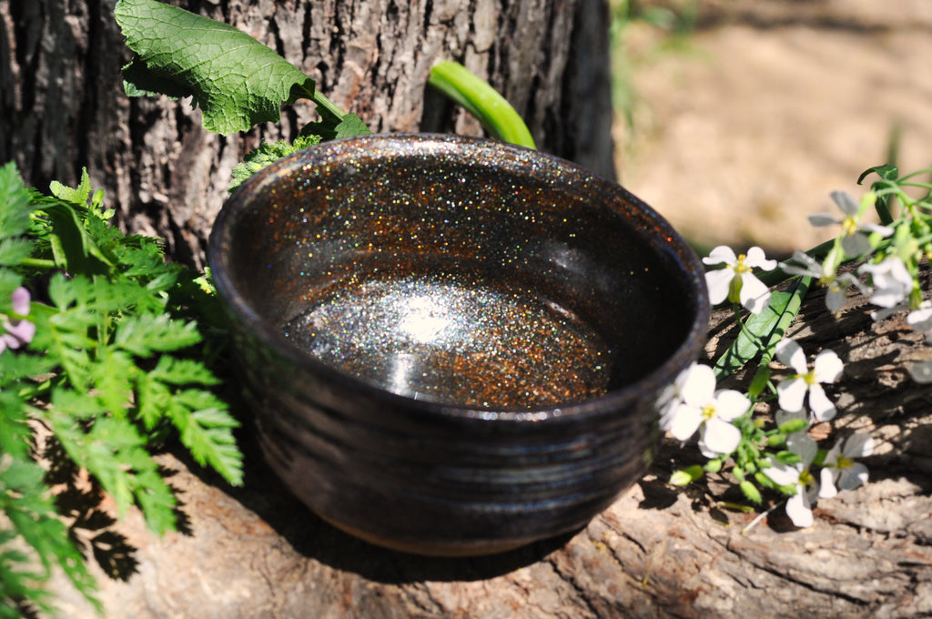 Small Wavy Bowl - Sparkle Black